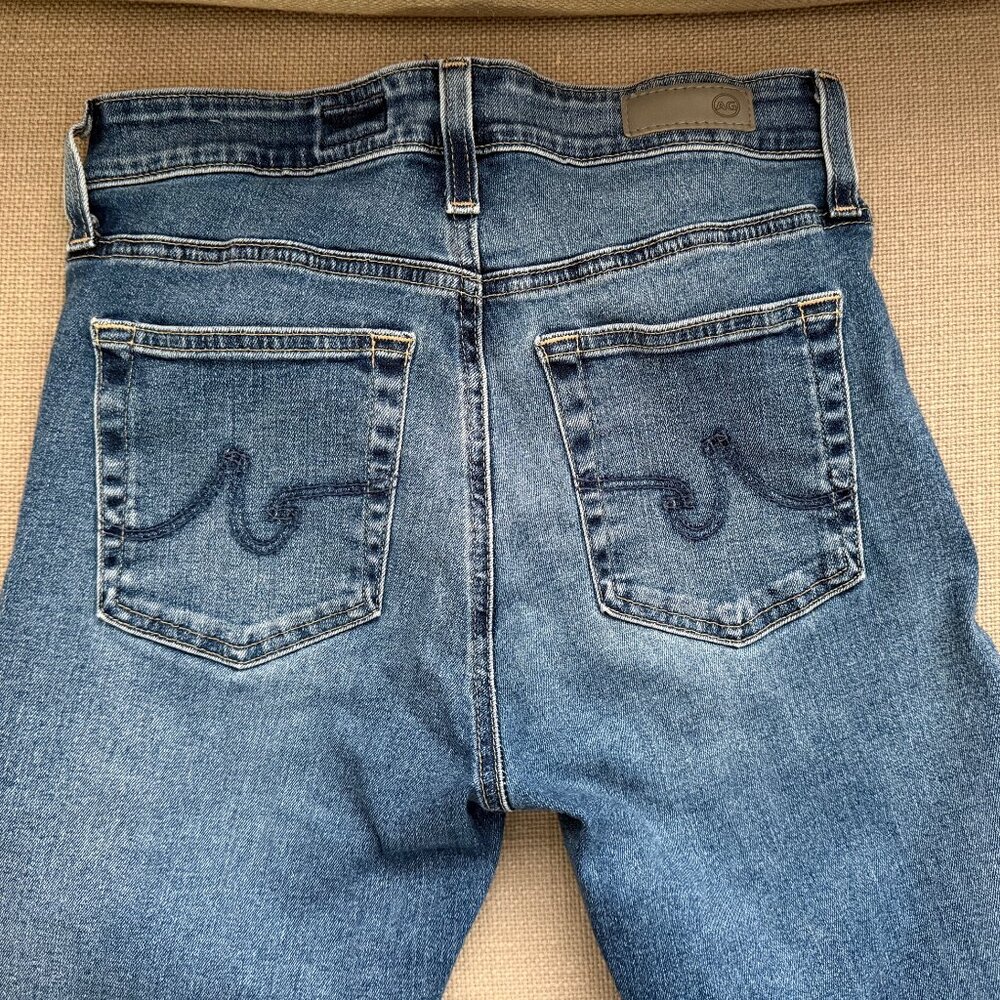 AG Adriano Goldschmied Jeans Mari Ankle Mid Rise Slim Straight Raw Hem 26 - Picture 8 of 8